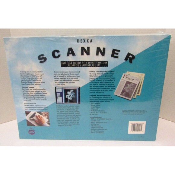 Dexxa Handheld Scanner Vintage 92 Deadstock Sealed Box Includes Editing Software - Picture 2 of 3
